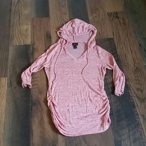 Motherhood Maternity Sporty 3/4 Sleeve Hooded Top